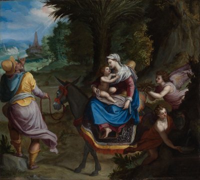 La huida a Egipto de Alessandro Allori