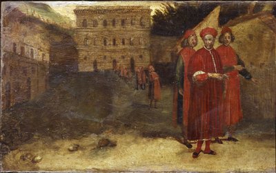 Luca Pitti, banquero italiano, delante de su palacio (Palazzo Pitti) de Alessandro Allori
