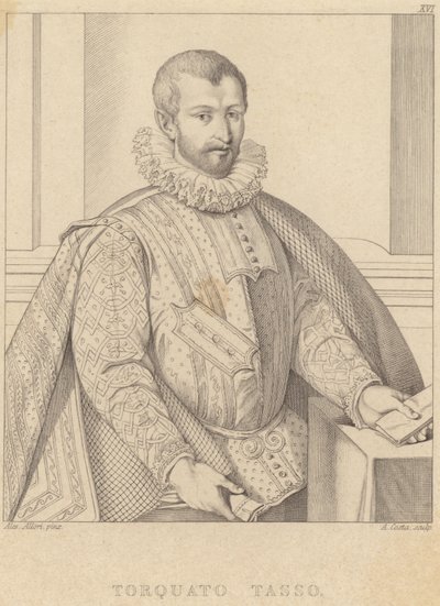 Retrato de Torquato Tasso de Alessandro Allori