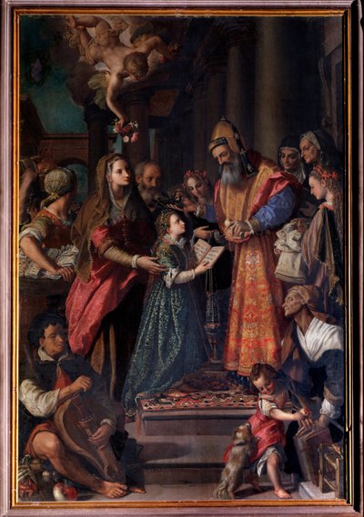 Presentación de María en el templo de Alessandro Allori
