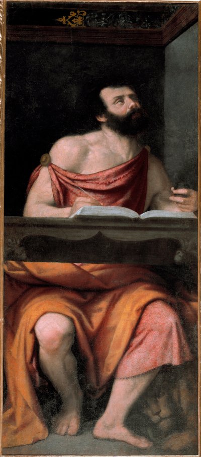 San Marcos el Evangelista de Alessandro Bonvicino Moretto