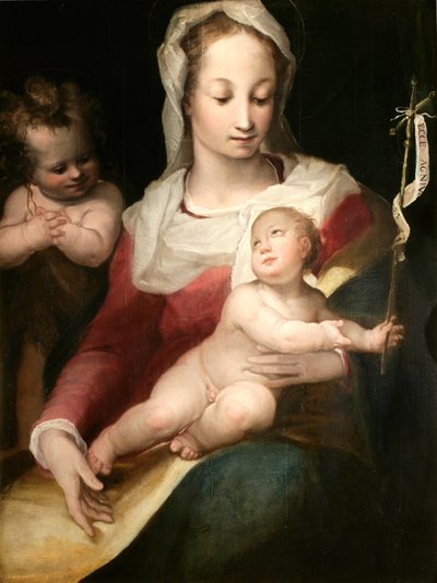 Madonna con Niño y el joven San Juan de Alessandro Casolani
