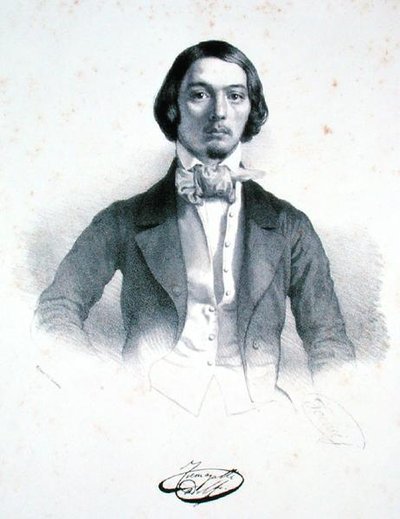 Adolfo Fumagalli (1828-56) (litografía) de Alessandro Focosi