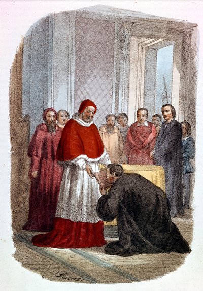Clemente VII (1478-1534, Julio de Médicis) acepta la dedicación de las 