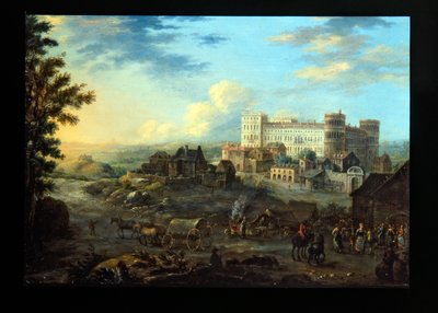 Vista de Danzig; Capriccio Vista de un palacio (metal: cobre plateado) de Alessandro Greuenbroeck