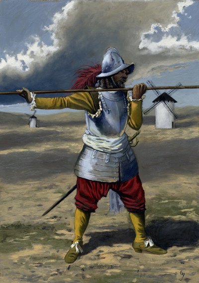 Un tercio, piquier de la infantería española entre 1534 y 1704. Dibujo de Alessandro Lonati de Alessandro Lonati