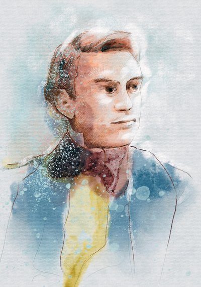 Alfred Nobel, 2023 (ilustración) de Alessandro Lonati