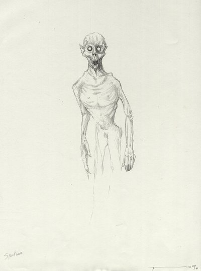 Criatura legendaria: Chupacabra, vampiro sudamericano Dibujo de Alessandro Lonati de Alessandro Lonati