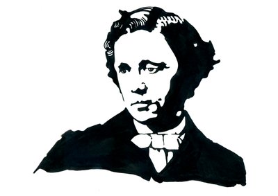Lewis Carroll, escritor inglés - retrato de Lewis Carroll (Charles Lutwidge Dodgson de Alessandro Lonati