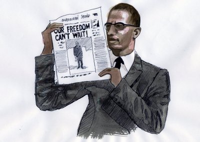 Malcolm X (1925-1965) Activista afroamericano de Alessandro Lonati