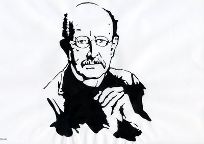 Max Planck, físico alemán (Retrato del físico alemán Max Planck (1868-1947)) de Alessandro Lonati