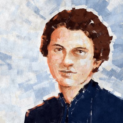 Retrato de la química Rosalind Franklin, 2023 (ilustración) de Alessandro Lonati