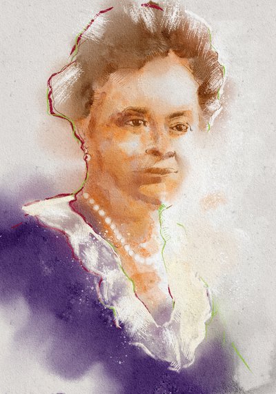 Retrato de la farmacóloga Gertrudeb. Ellion, 2023 (ilustración) de Alessandro Lonati