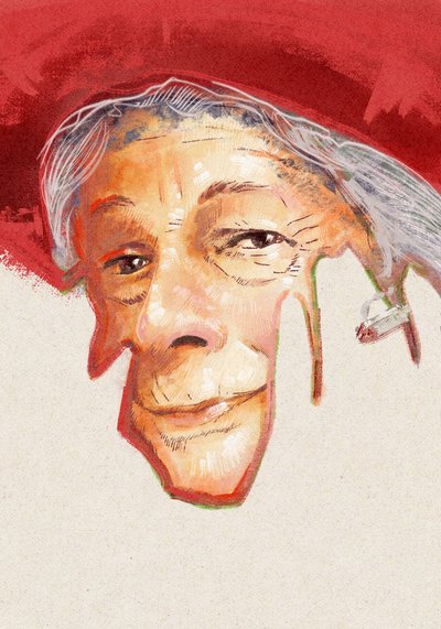 Retrato de la poetisa Wislawa Szymborska, 2023 (ilustración) de Alessandro Lonati