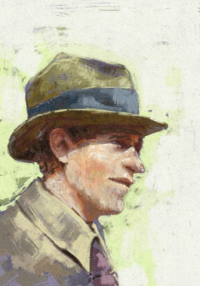 Retrato del científico Ettore Majorana, 2023 (ilustración) de Alessandro Lonati