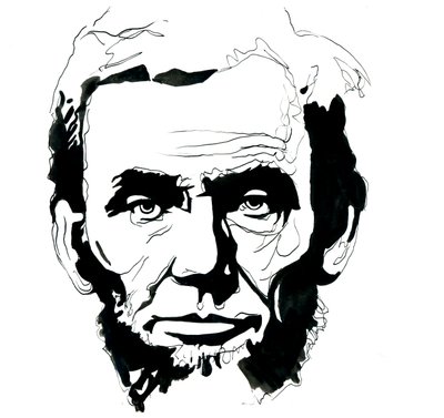 Retrato de Abraham Lincoln (1809-1865) Presidente de los Estados Unidos (Retrato del presidente estadounidense Abraham Lincoln) de Alessandro Lonati