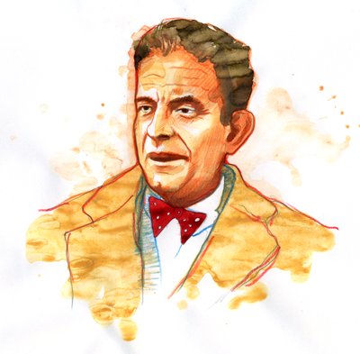 Retrato del psiquiatra y psicoanalista francés Jacques Lacan (1901-1981) (Retrato del psiquiatra y psicoanalista francés Jacques Lacan) de Alessandro Lonati