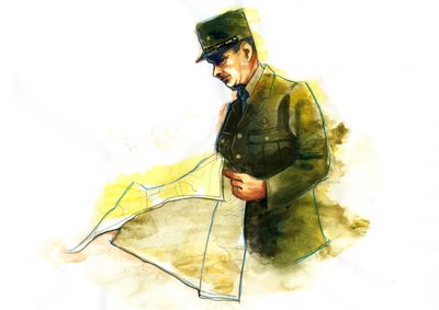 Retrato del general Charles de Gaulle (1890-1970) durante la Segunda Guerra Mundial de Alessandro Lonati