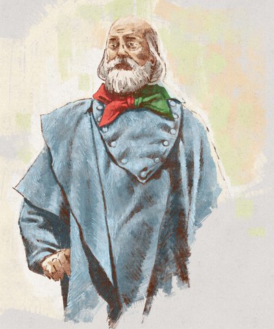 Retrato del general Giuseppe Garibaldi, 2023 (ilustración) de Alessandro Lonati