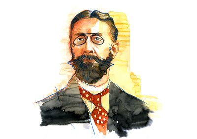 Retrato del economista y sociólogo alemán Max Weber (1864-1920) (Retrato del sociólogo, filósofo, jurista y economista político alemán Max Weber) de Alessandro Lonati