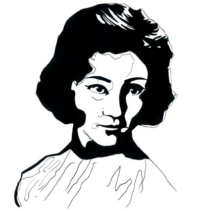 Retrato de Jiang Qing (1914-1991) Esposa de Mao Zedong (Retrato de Jiang Qing como Madame Mao) de Alessandro Lonati