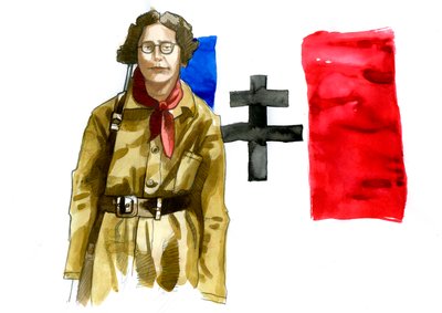 Retrato de Simone Weil (1909-1943), filósofa francesa de Alessandro Lonati