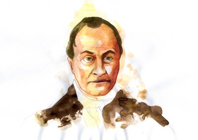 Retrato del filósofo francés Auguste Comte (1798-1857) (Filósofo francés Auguste Comte) de Alessandro Lonati