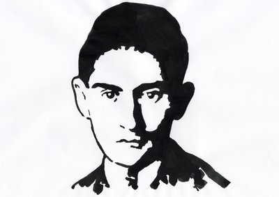 Portrait of the Pragish writer Franz Kafka (1883-1924) (Retrato del escritor de novelas en lengua alemana Franz Kafka) de Alessandro Lonati