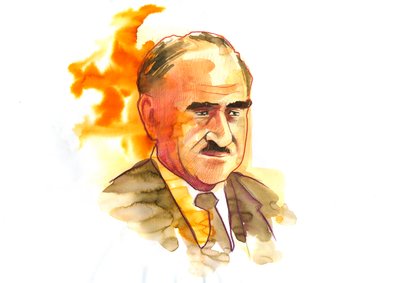 Retrato del ingeniero Louis Armand (1905-1971) alto funcionario y resistente francés (Ingeniero francés Louis Armand) de Alessandro Lonati