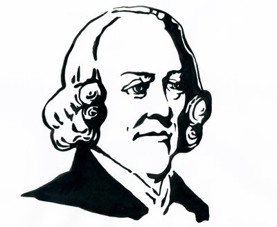 Retrato del filósofo y economista Adam Smith (1723-1790) Dibujo de Alessandro Lonati