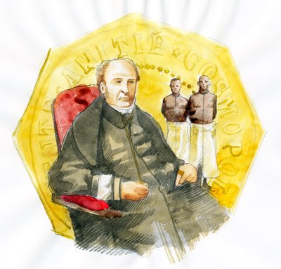 Representación de Victor Schoelcher (1804-1893) Político francés (Retrato del escritor abolicionista francés Victor Schoelcher) Ilustración de Alessandro Lonati de Alessandro Lonati