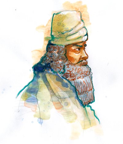 Representación de Zoroastro o Zaratustra fundador del zoroastrismo (Zoroaster o Zarathustra fundador del zoroastrismo) de Alessandro Lonati