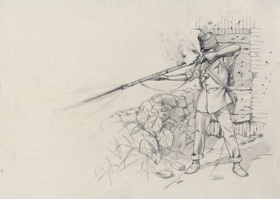 Segundo Imperio (1852-1870): tirador de infantería, soldado del ejército austriaco, austrohúngaro (austrohúngaro) de Alessandro Lonati