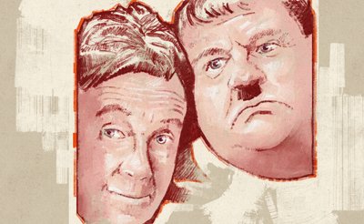 Stan Laurel y Oliver Hardy (ilustración) de Alessandro Lonati