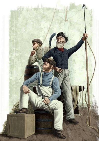 Tres ballenas de Alessandro Lonati