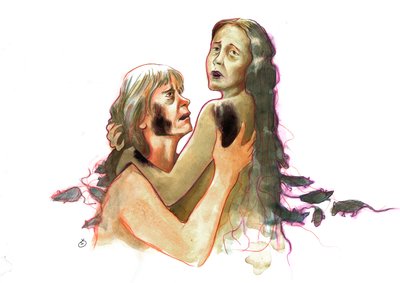 Dos víctimas de la peste bubónica en la época de las grandes epidemias (Dos víctimas de la peste) de Alessandro Lonati