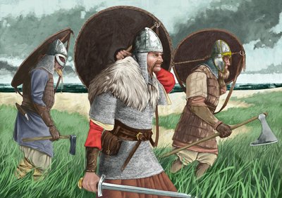 Desembarco de guerreros vikingos de Alessandro Lonati