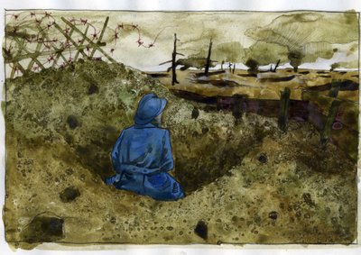 Primera Guerra Mundial: un hombre peludo en la trinchera de Alessandro Lonati
