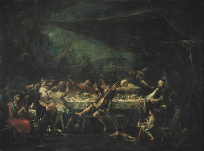 Banquete de Boda Bohemia, c.1730-35 de Alessandro Magnasco