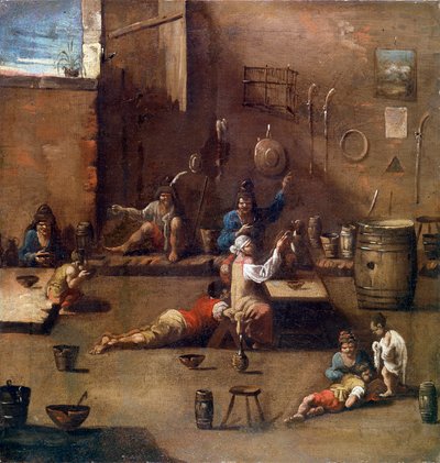 Entrenamiento de perros, c1690-1745 de Alessandro Magnasco
