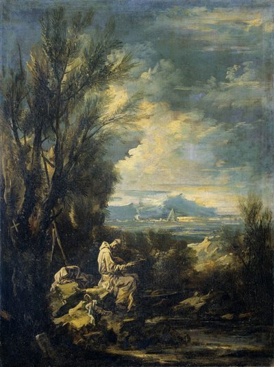 Paisaje con San Bruno ? de Alessandro Magnasco