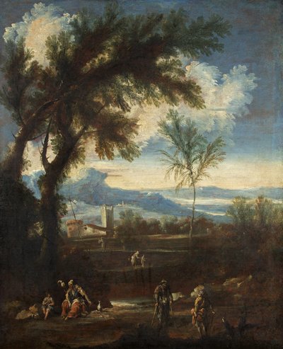 Paisaje con figuras, c.1710-40 de Alessandro Magnasco