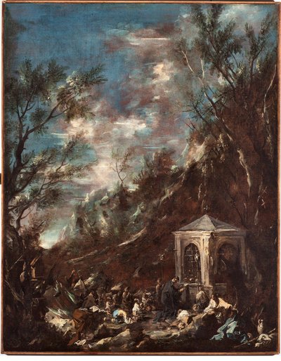 Peregrinación. Pintura de Alessandro Magnasco, conocido como il Lissandrino (1667-1749) de Alessandro Magnasco