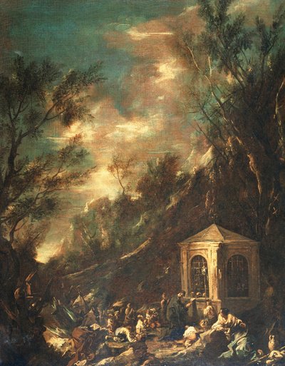 Escena de peregrinación de Alessandro Magnasco