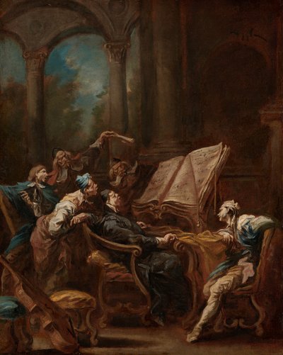 Los coristas, c.1740-1745 (óleo sobre lienzo) de Alessandro Magnasco