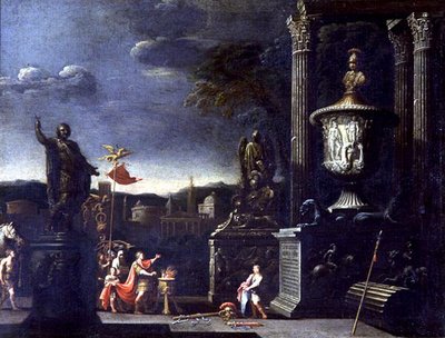 Vista con una escena de sacrificio de Alessandro Salucci