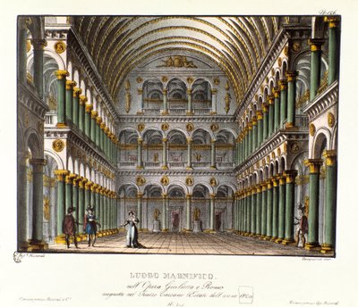 Un lugar magnífico: gran salón del palacio abovedado Escenografía para la ópera 