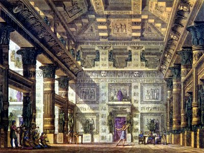 Escena de danza en el antiguo Egipto en Menfis de Alessandro Sanquirico