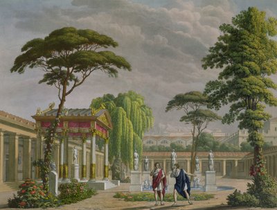 Jardines de la Casa de Diomede en Pompeya, decoración para la ópera 