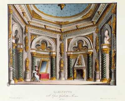 Apartamentos privados de Julieta Escenografía para la representación en el Teatro Carcano en 1829 de la ópera “Giulietta e Romeo” (1796) de Niccolo Antonio Zingarelli basada en la obra “Romeo y Julieta” de William Shakespeare de Alessandro Sanquirico